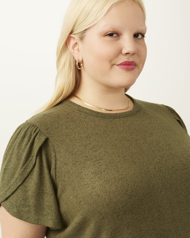 Front of plus size Genesis Tulip-Sleeve Tee by Meri Skye | Dia&Co | dia_product_style_image_id:201953